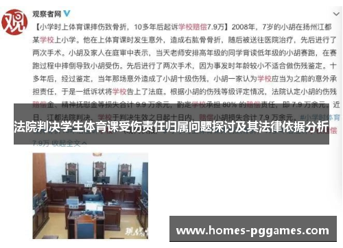 法院判决学生体育课受伤责任归属问题探讨及其法律依据分析
